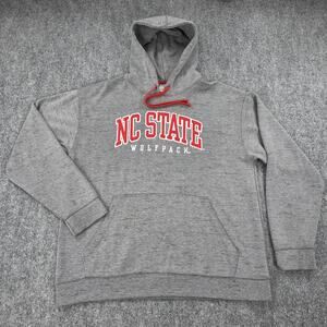 NC State Wolfpack Hoodie Mens XL Gray NCAA Basketball Champion Sweatshirt Fleece